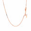 14k Rose Gold Adjustable Box Chain Necklace