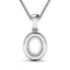 Pendentif semi-monture en or blanc 14K avec diamant blanc de 0,18 carat