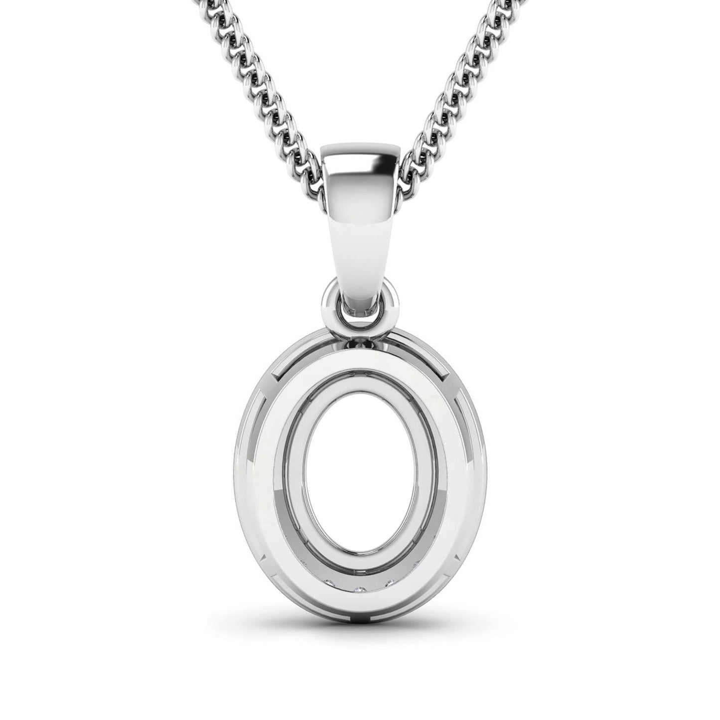 Pendentif semi-monture en or blanc 14K avec diamant blanc de 0,18 carat