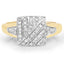 14K Yellow Gold Plated Diamond Cocktail Ring