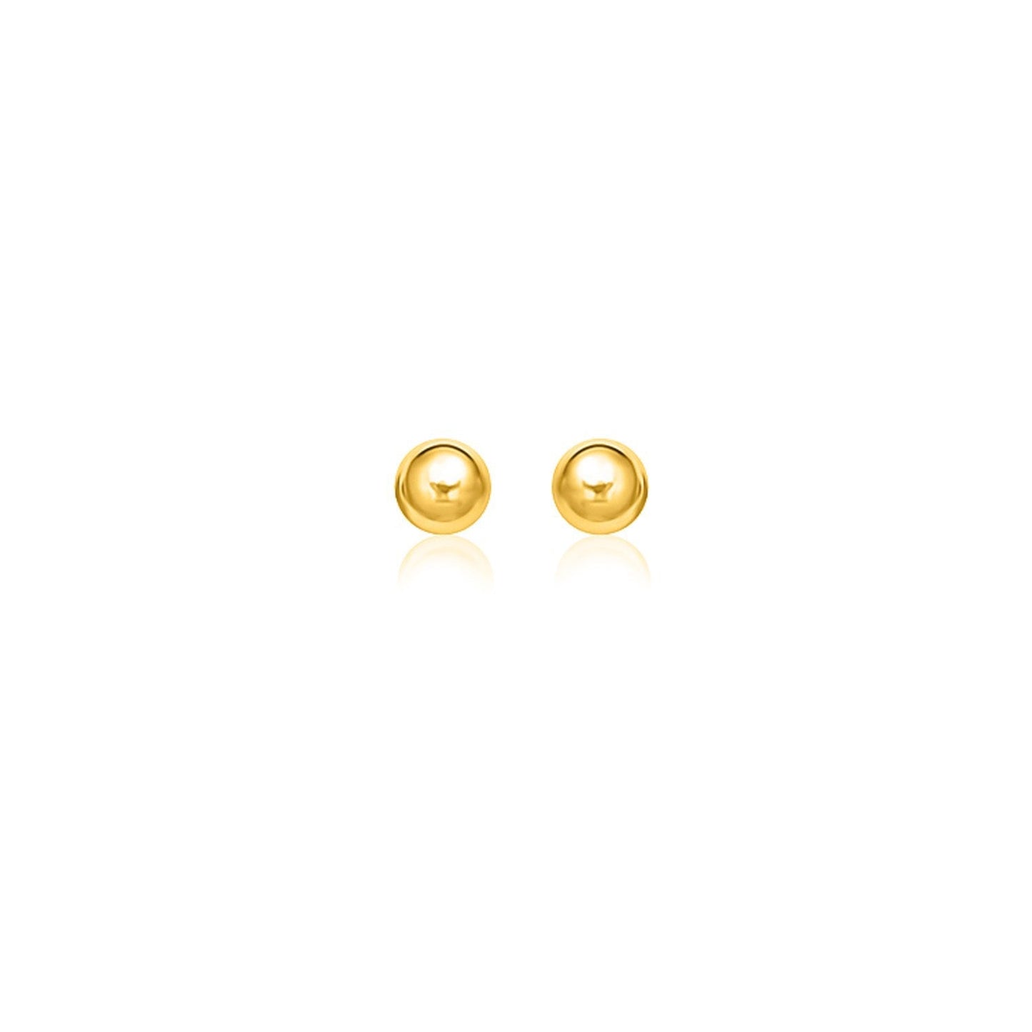 Boucles d'oreilles clous motif rond en or jaune 14 carats - 7,0 mm