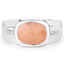 2.60 Carat Genuine Peach Moonstone Sterling Silver Ring