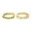 Pendientes de aro de plata esterlina .925 con peridoto genuino de 3.40 quilates