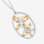 2.30 Carat Genuine Citrine Butterfly Pendant in Sterling Silver