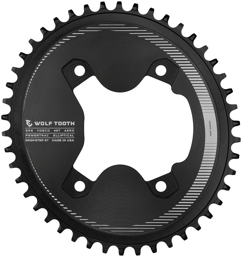 Wolf Tooth Elliptical Aero 110 Asymmetric BCD Chainring - 46t
