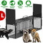 Trampa de Jaula para Animales Vivos de 40 pulgadas con 2 Puertas para Animales de Hasta 18lbs