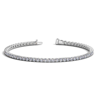 Pulsera de Tenis de Diamantes Crecidos en Laboratorio en Oro Blanco de 14k