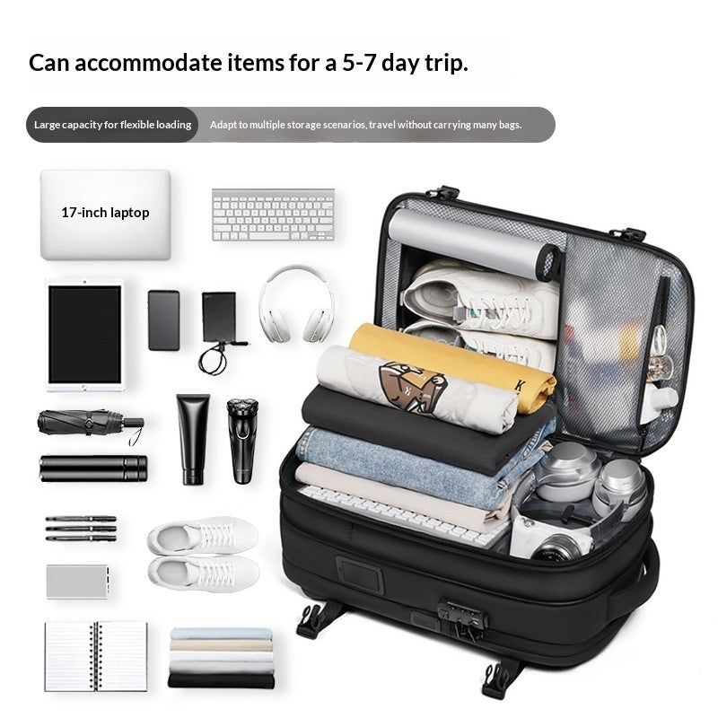 Sac à dos de voyage compressé pour hommes à grande capacité