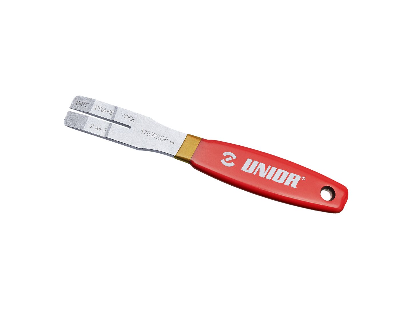 Outil de frein à disque 2-en-1 Unior - Rouge/Orange