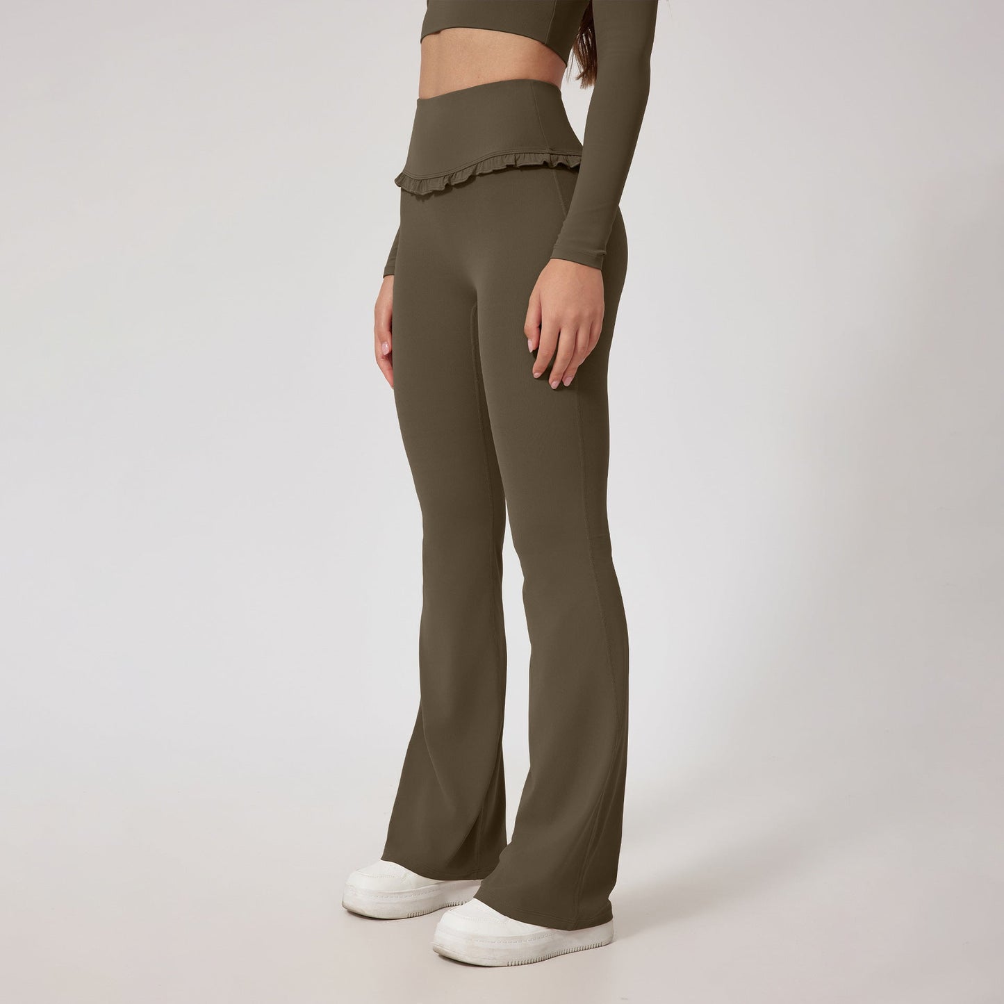 High Waist Hip Lift Lace Nude Feel Yoga Pants Running Fitness - Korvel