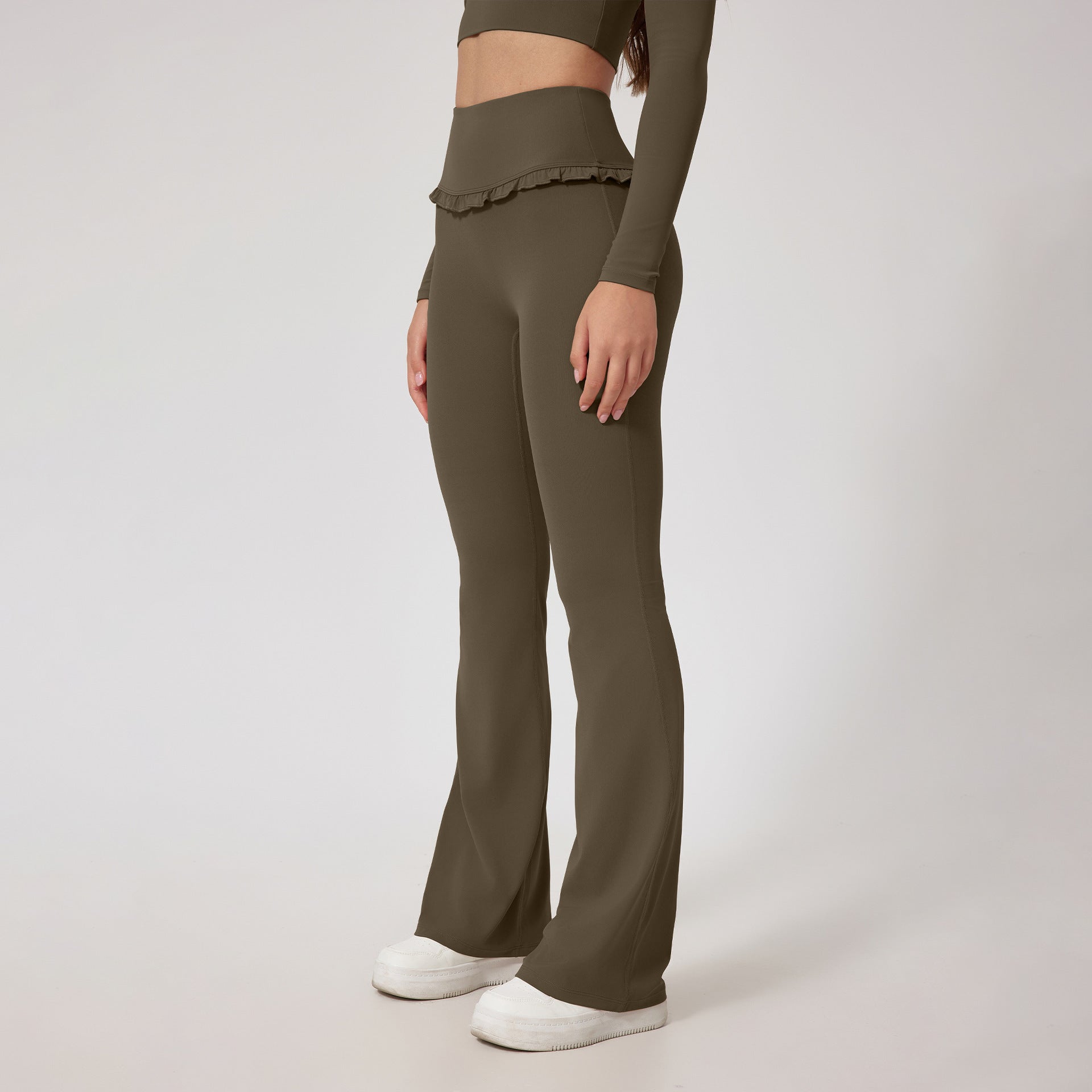 High Waist Hip Lift Lace Nude Feel Yoga Pants Running Fitness - Korvel