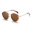 Lunettes de soleil rétro à monture ronde avec verres réfléchissants