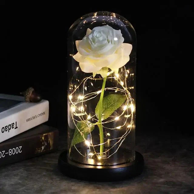 Enchanted Glass Rose Decoration for Home Decor