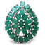 8.10 Carat Genuine Emerald .925 Sterling Silver Engagement Ring