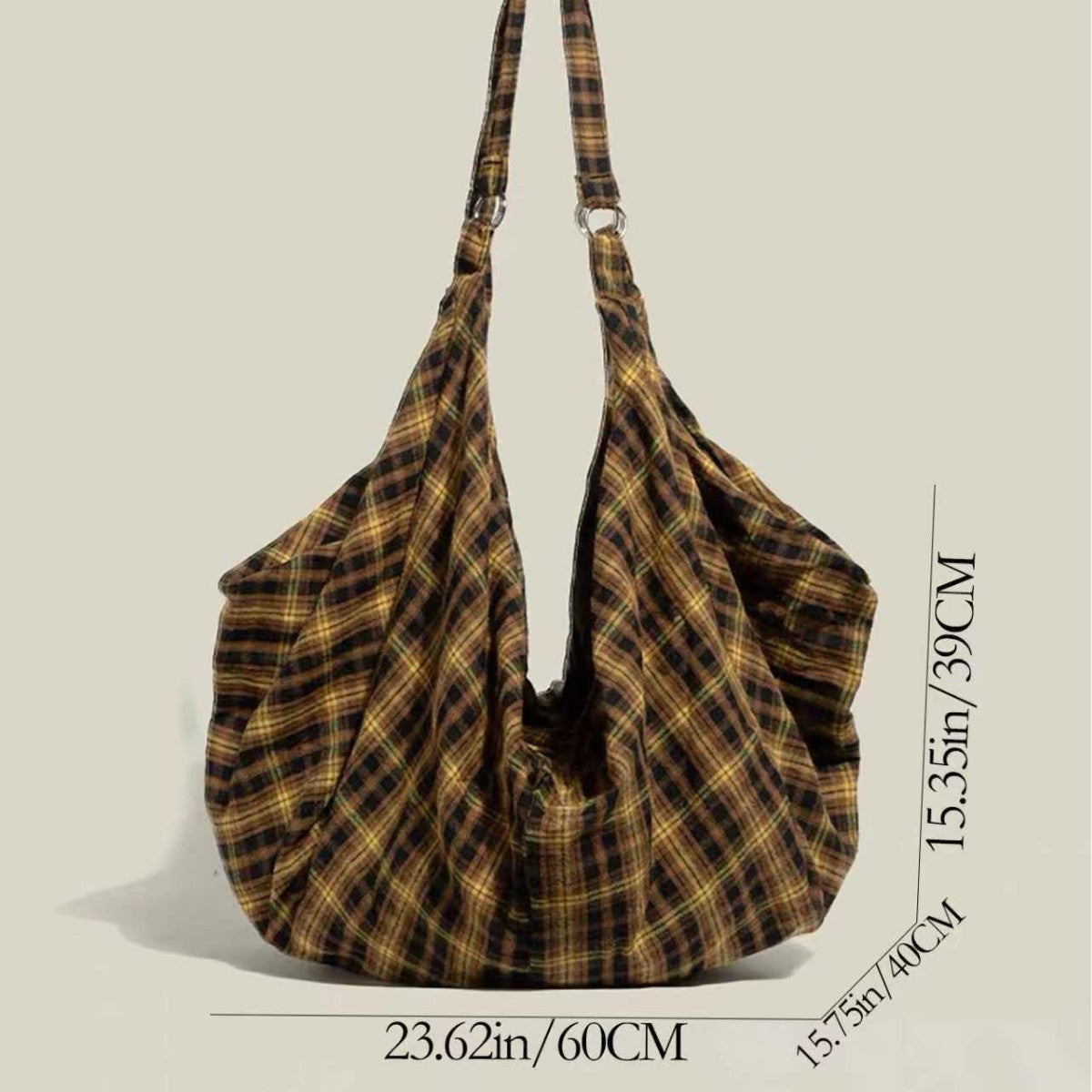 Women's Plaid Multi-Wear Large-Capacity Shoulder Bag