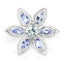 1.34 Carat Aquamarine and Tanzanite Sterling Silver Ring