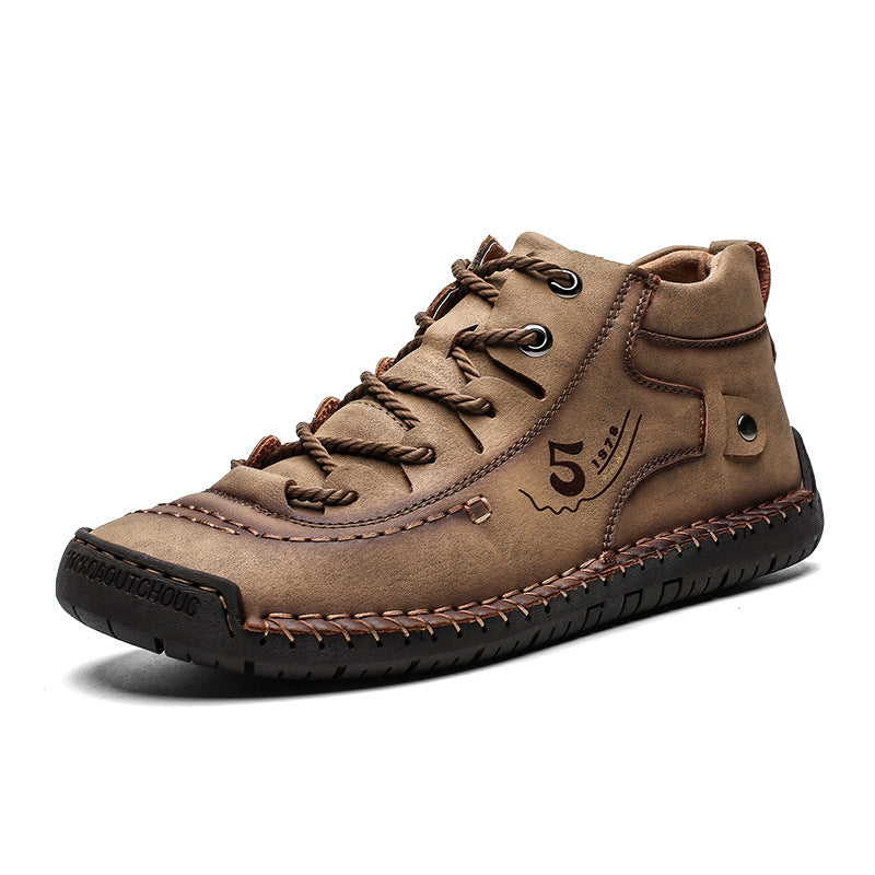 Men's Casual Hand-Stitched Low Top Martin Boots