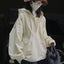 Korean Style Casual Hooded Windbreaker Jacket for Women