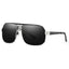 Lunettes de soleil élégantes à grande monture pour hommes
