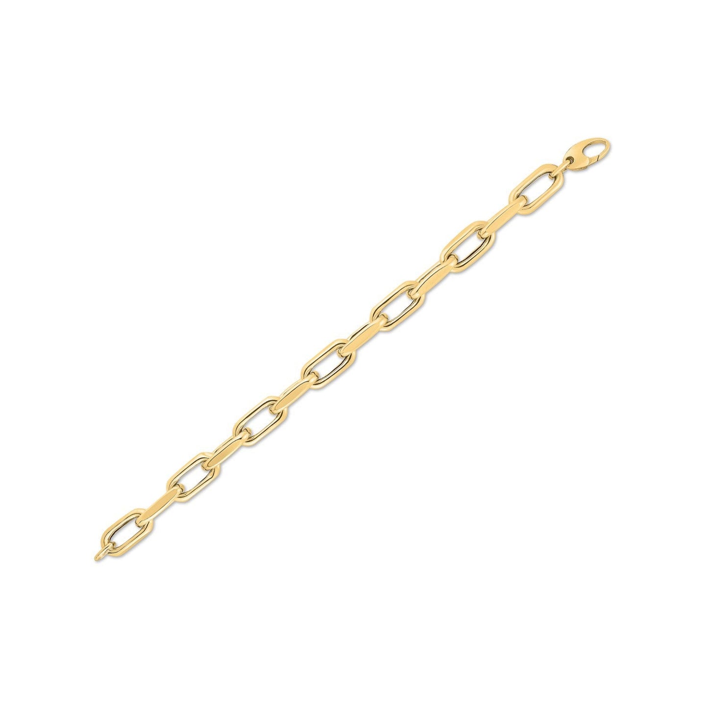 14k Yellow Gold French Cable Link Bracelet - 9mm