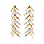 Pendientes de Stud en Forma de Flecha Chevron de Plata Esterlina Bañados en Oro Amarillo de 18K con