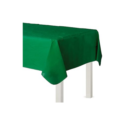 Elegant Green Plastic Table Cover, 54" x 108"