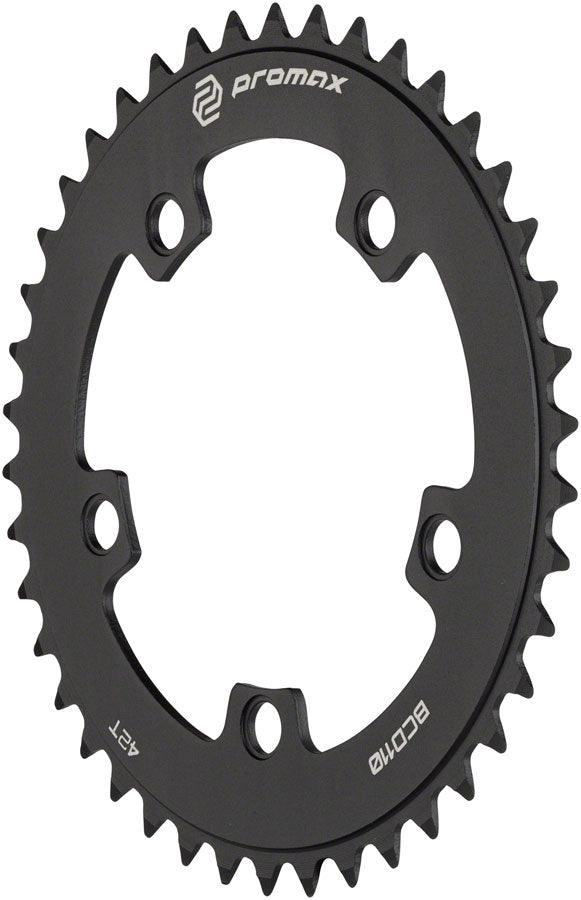 Plato de cadena Promax de 5 tornillos - 42t 110 BCD Negro