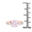 2.73 Carat Kunzite and White Topaz Sterling Silver Ring