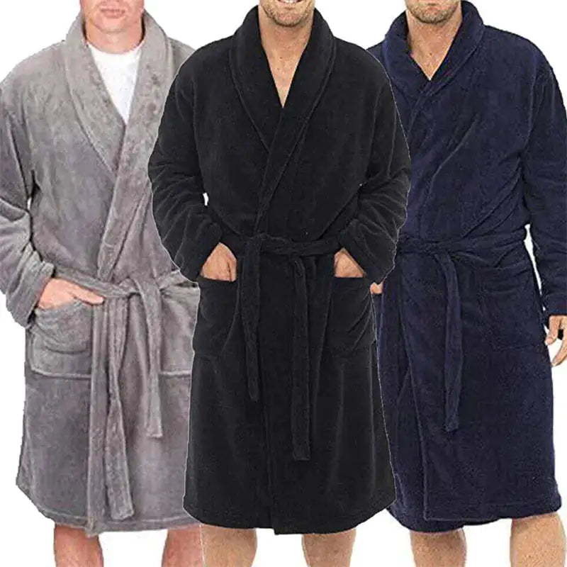 Luxurious Winter Flannel Bathrobe for Cozy Comfort