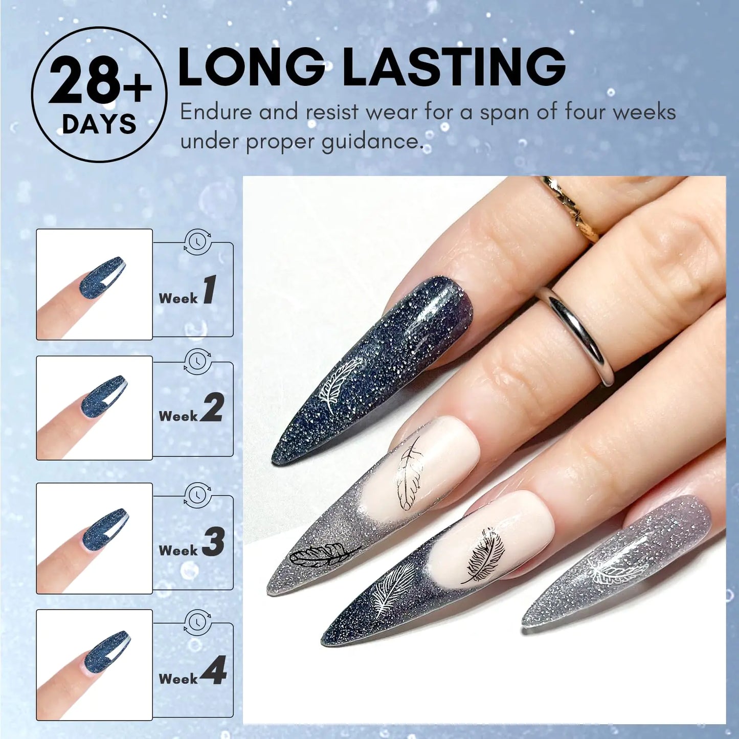 Makartt Reflective Gel Nail Polish - Heart of the Ocean