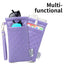 Premium Double Glasses Case with Cleaning Cloth - Purple
