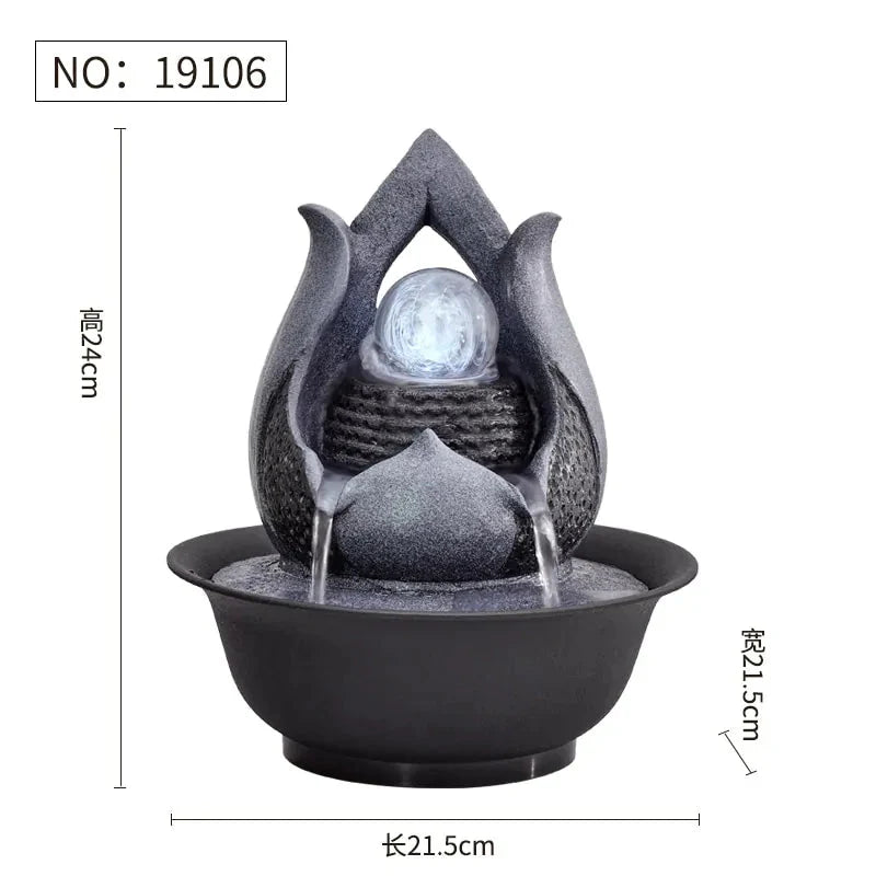 Décoration de Fontaine d'Eau Élégante pour la Maison et le Bureau