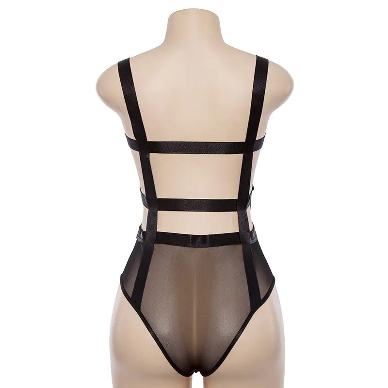 Body à mailles transparentes Bangniweigou - Design élégant à bretelles spaghetti