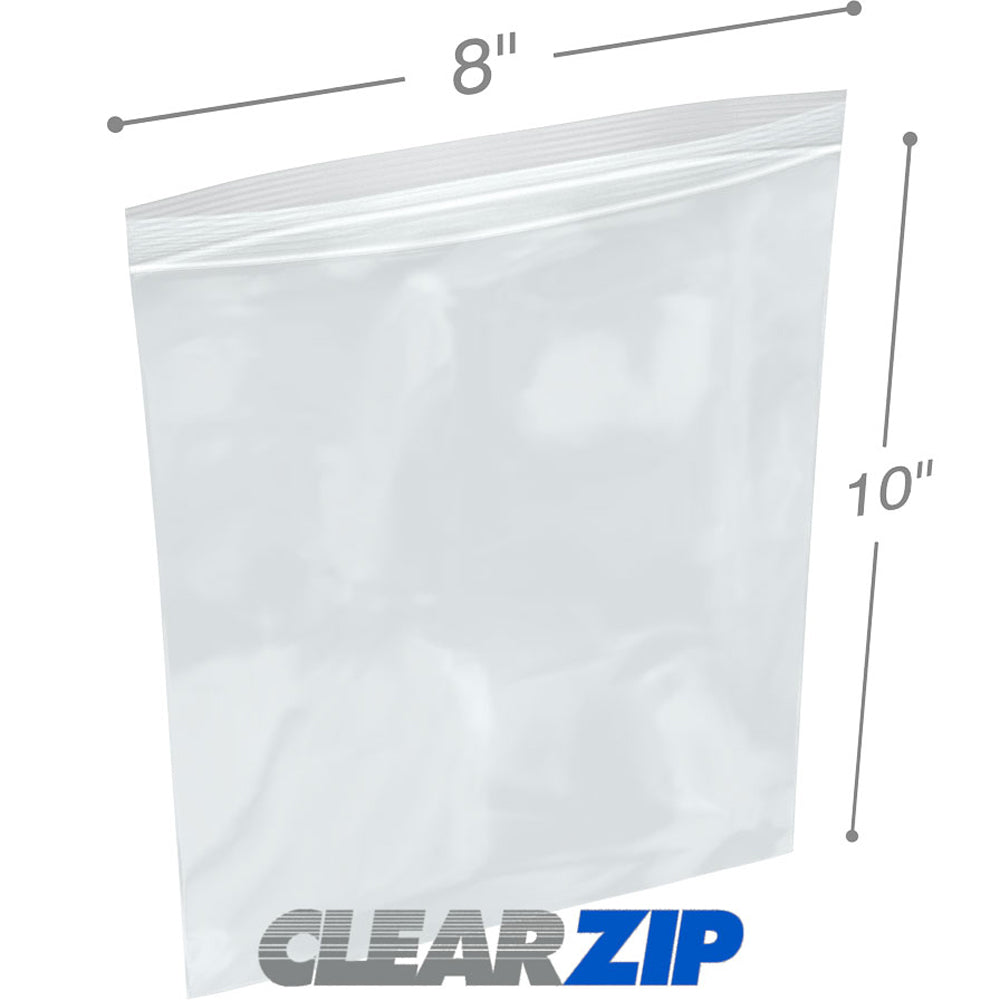 Sacs Zip Lock Clairs 2 Mil (8x10 pouces, 1000 unités)