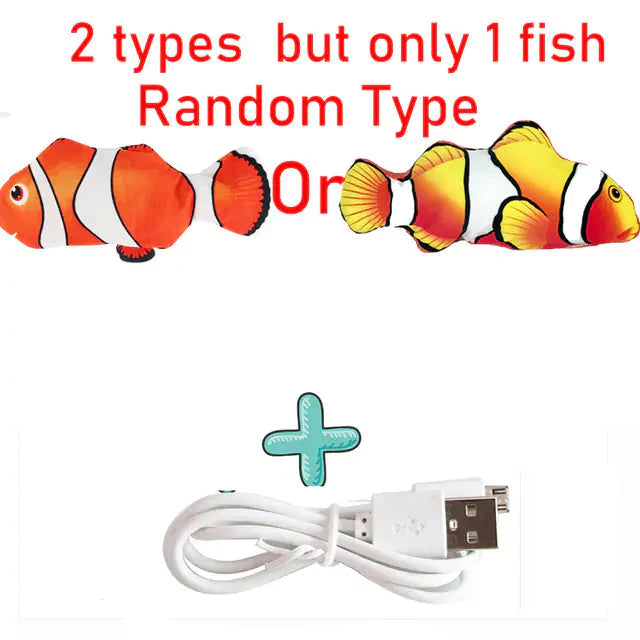 Jouet interactif pour chats avec chargeur USB - Poisson