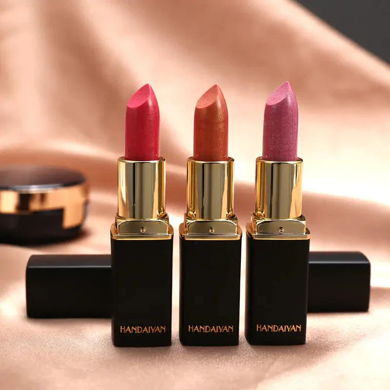 9 Colors Waterproof Glitter Lipstick - Korvel