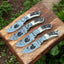 Premium Custom Damascus Guthook Hunter Knife – Stag Horn Handle - Korvel