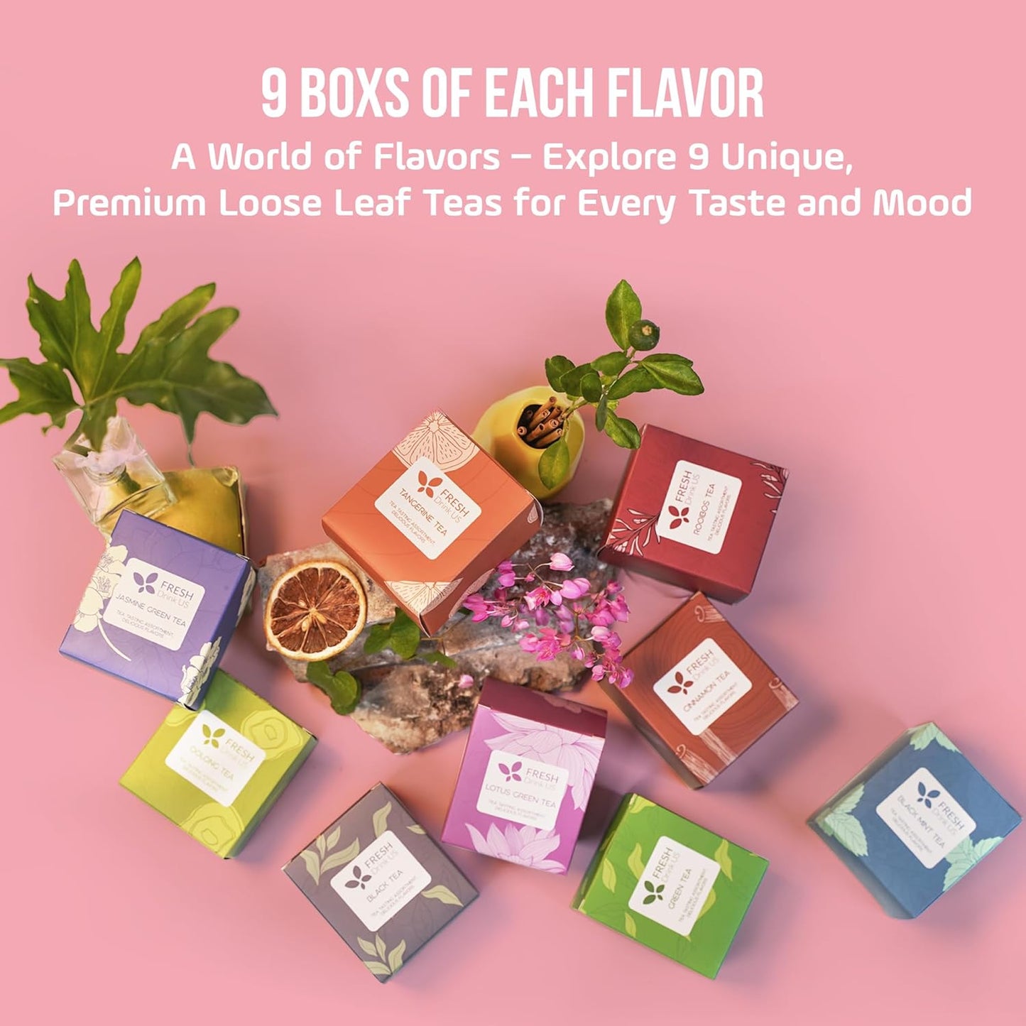 Assortiment de 90 sachets de thé premium - 9 saveurs