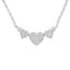 Collar con colgante de diamante en forma de corazón de 14K oro blanco con corte princesa