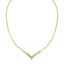 Collar de Diamantes de Corte Princesa de 1/2 Cttw en Oro Amarillo y Blanco de 10K