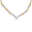 Collier Déclaration en Diamant en Or 10K en Forme de V - 1,0 Cttw