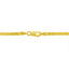 Collar de Pendiente en Forma de V con Diamantes de Corte Princesa de Oro de 14K