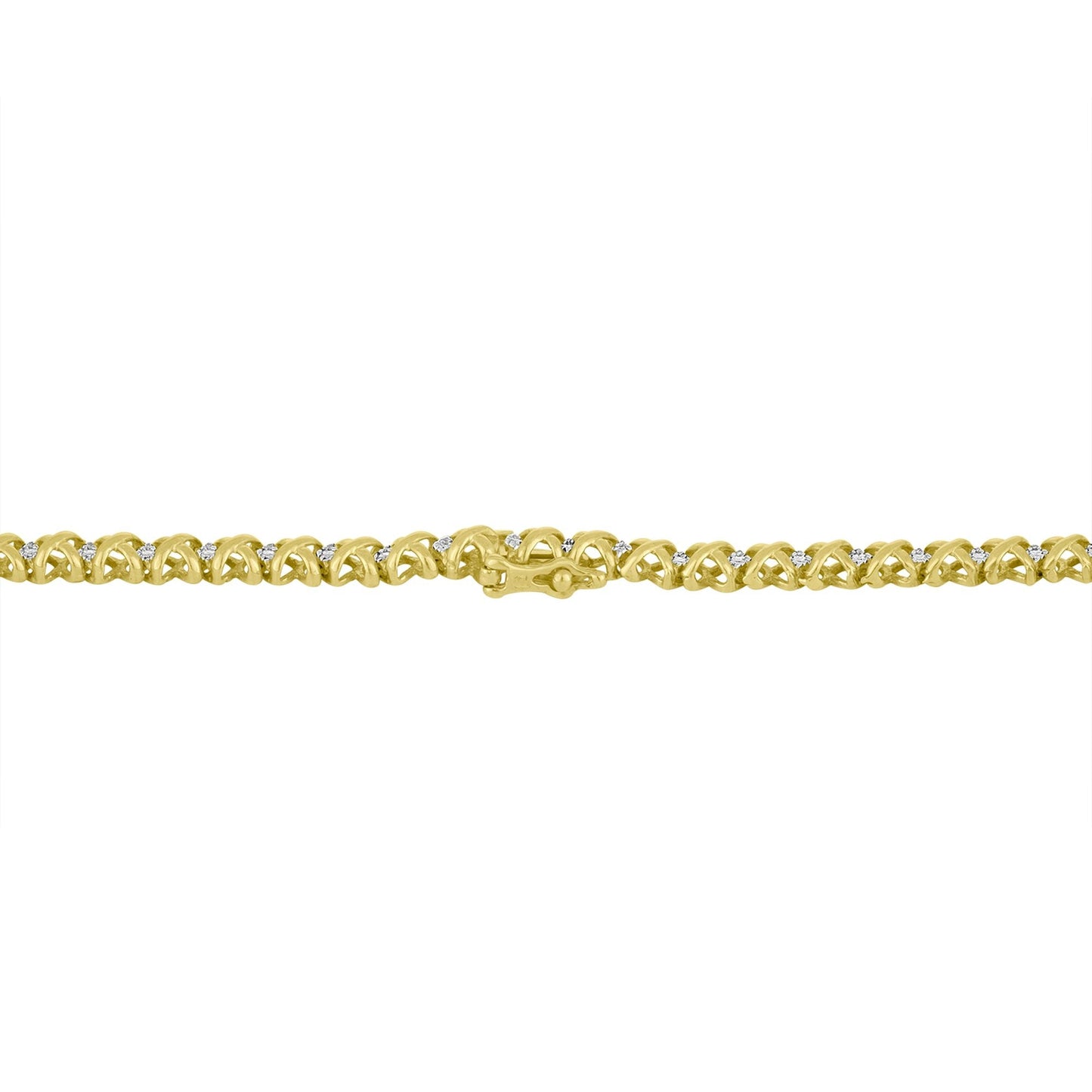 Collar Declarativo Riviera de Diamantes en Oro Amarillo de 10K