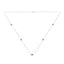 Sterling Silver Blue Diamond Station Necklace
