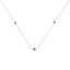 Sterling Silver Blue Diamond Station Necklace