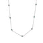 Collier en Argent Sterling avec Diamants Bleus