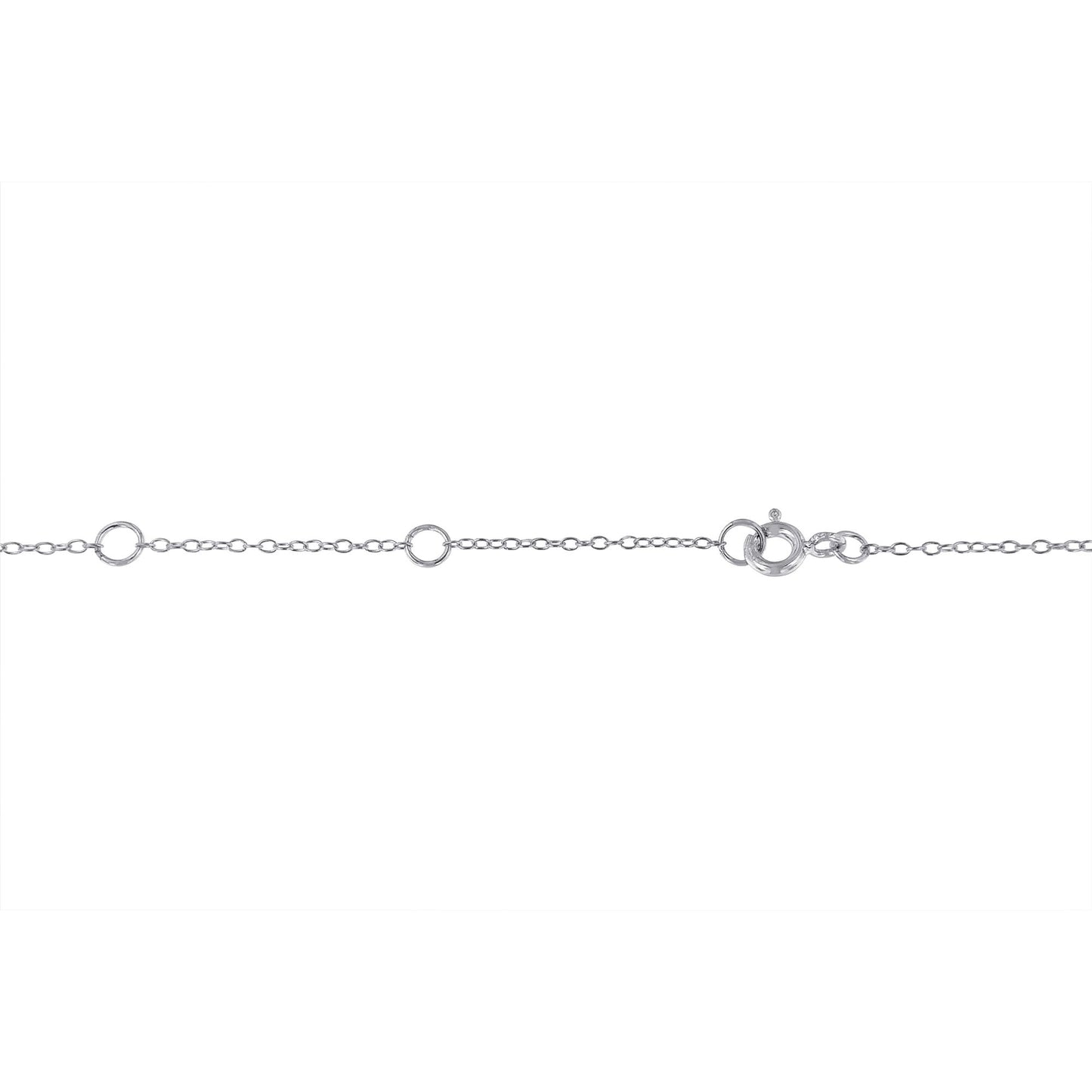 Collier en Argent Sterling avec Diamants Bleus