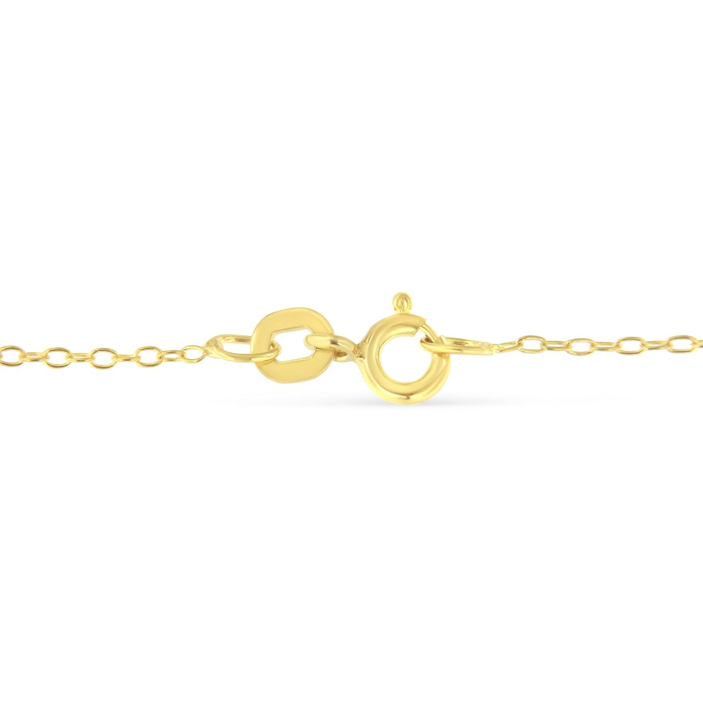Collier en argent sterling plaqué or avec diamants