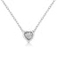 10K White Gold Round-Cut Diamond Square Pendant Necklace