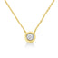 Collar de Pendiente de Diamante de Plata Esterlina Baño de Oro de 10K